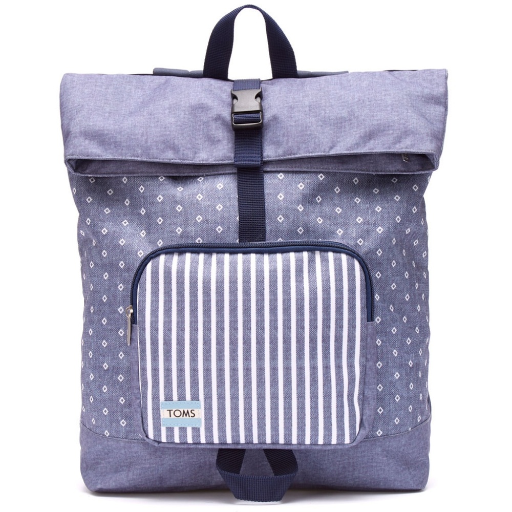 COPY - 🆕 TOMS CHAMBRAY DIAMOND STRIPE BLUE Backpack